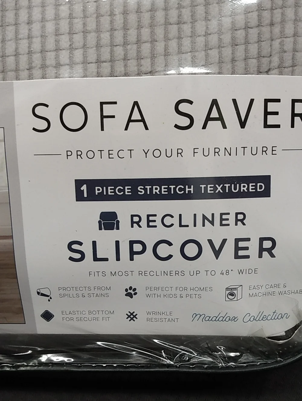 Sofa Saver Recliner Slipcover in Silver Cloud